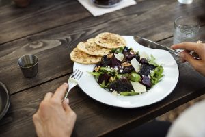 vegan dish on table, personal training